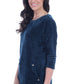 Scoop Neck L/S Chenille Top with Pockets