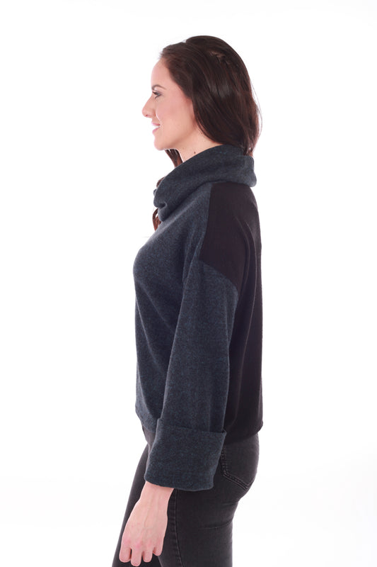 Teal Cowl Neck Tunic