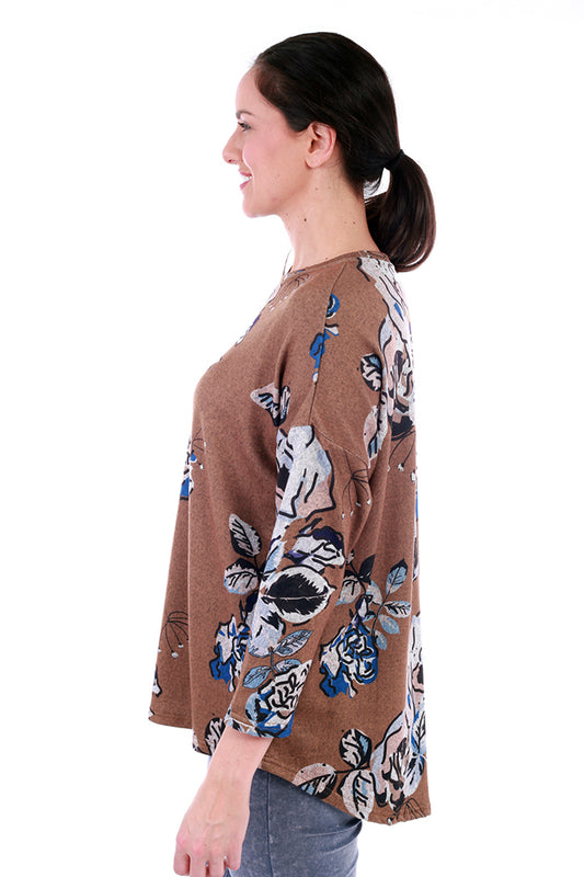 Chocolate Florals Sweater