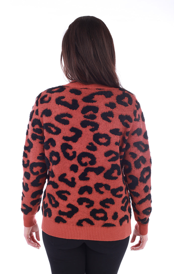 Knit Leopard Cardigan